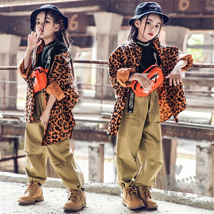 楽天市場 キッズダンス衣装 ヒップホップ 男の子女の子 Hiphop 子供服 ヒョウ柄 トップス シャツ パンツ 単品 チアガール ジャズダンス チアガール 応援団 へそ出し 練習着 体操服 発表会 Hiphop 演出服 おしゃれ 1 170cm Koutorin