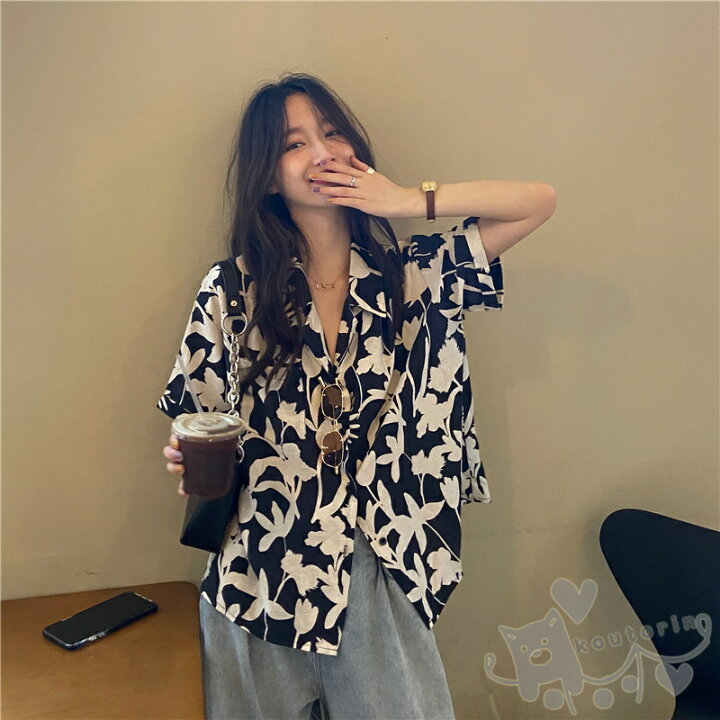 楽天市場 シャツ アロハシャツ レディース ハワイシャツ シャツ ブラウス 日焼け止め服 Vネック 半袖 ゆったり パイナップル柄 トロピカル 夏 海辺 ビーチ Hiphop ヒップホップ ストリート 個性的 服 原宿系 かっこいい おしゃれ 送料無料 Koutorin 楽天市場 シャツ アロハシャツ レディース ハワイシャツ シャツ ブラウス 日焼け止め服 Vネック 半袖 ゆったり パイナップル柄 トロピカル 夏 海辺 ビーチ Hiphop ヒップホップ ストリート 個性的 服 原宿系 かっこいい おしゃれ 送料無料 Koutorin