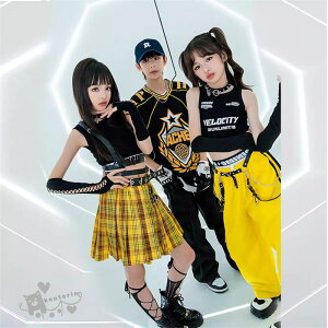 _Xߑ k-popߑ LbYj̎q ̎q qbvzbv `AK[Y _X gbvX XJ[g J[Spc ւo WY_X Xe[Wߑ K ̑ 120-170cm 