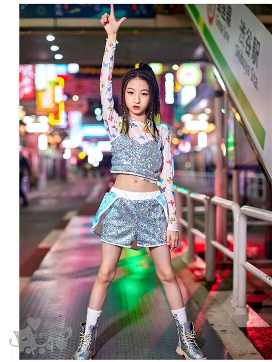 楽天市場】ダンス衣装 ヒップホップ 女の子 トップス キラキラ 