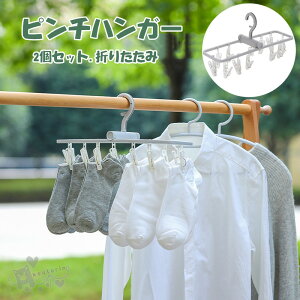 ピンチハンガー 折りたたみピンチハンガー 2個セット 小物 折りたたみ ピンチ 下着 靴下収納 コンパクト 室内干し 軽い 旅行 出張 携帯便利 丈夫 使いやすい コンパクト 軽量 北欧風 ギフト