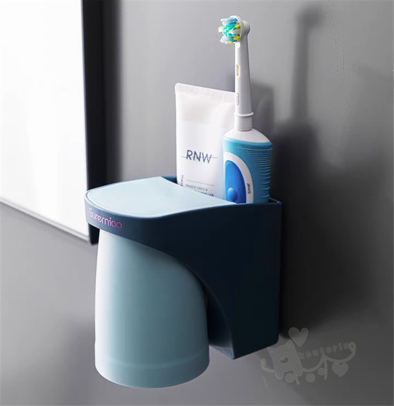 歯ブラシスタンド 歯ブラシホルダー 壁掛け 吸盤 コップスタンド 洗面台収納