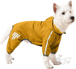 犬用服 犬レインコート ペットレインコート カッパ 小型犬 中型犬 反射材付き 防水 防風 防塵 防雪 帽子付き リード穴あり 着脱簡単 梅雨対策 軽量 耐久性 お出かけ お散歩 送料無料