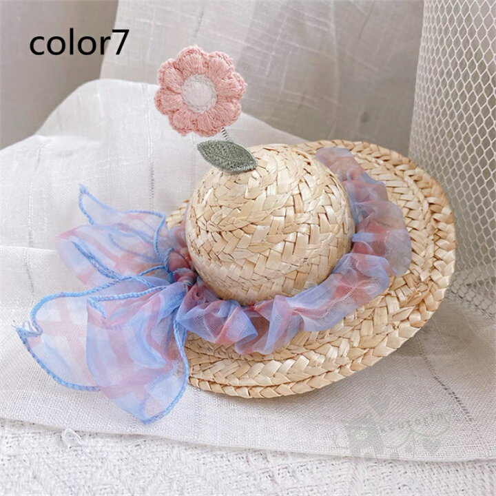 楽天市場 ペットグッズ 帽子 麦わら帽子 ハット 被り物 花 手編み風写真の小道具テディビション頭飾り犬帽子 猫帽子 ペットの誕生日ハット ペットの日キャップ Koutorin