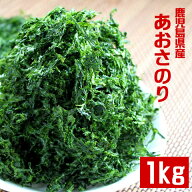 鹿児島県産 1等級 あおさのり 1kg（100g×10）　★メーカー直送★　たっぷり大容量　業務用【沖縄・離島…