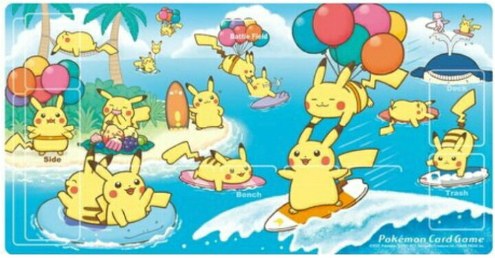 楽天市場 ポケモンカードゲーム ラバープレイマット なみのりピカチュウ そらをとぶピカチュウ Oneショップ