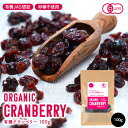 有機クランベリー 100g 砂糖不使用［メール便］【送料無料】【4～5営業日以内に出荷】有機JAS オーガニック 有機ドライフルーツ オーガニックドライフルーツ ドライクランベリー クランベリー