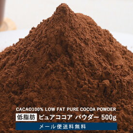 低脂肪ココアパウダー500g スペイン産 純ココア [メール便]【送料無料】ココアパウダー【4～5営業日以内に出荷】