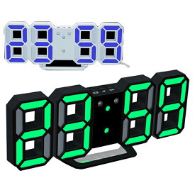 LEDデジタル時計 3D立体時計 掛け時計 置き時計 デジタルクロック デジタル時計 日本語説明書付 7種からご選択下さい【送料無料(北海道、沖縄、離島は適用外)】