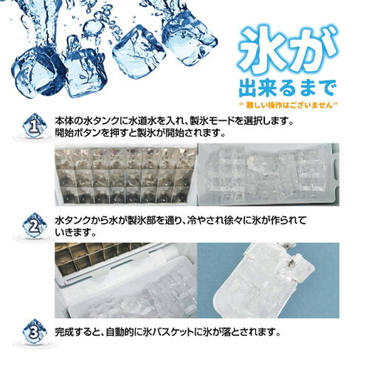 楽天市場】製氷機 製氷器 家庭用 高速アイスメーカー クリアロック RM 