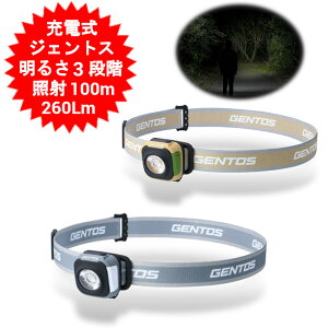 yAEgbg Ɩ󂠂zwbhCg LED GENTOS WFgX LEDwbhCg USB[d 260[ ^wbhCg AEghAwbhCg h y50g ނ oR AEghA 