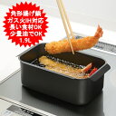 天ぷら鍋 角形 IH ガス火 対応 揚げ鍋 本体 和平フレイズ 小さい スクエア 天ぷら鍋 揚げ物鍋　コンパクト ミニ 串揚げ　お弁当 少量 ガス火 IH対応 ポコフリット RB-2699 角型揚げ鍋 卓上 天ぷら エビフライ フライドポテト 揚げ物　 通常【送料無料】