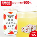 りんごジュース ストレート 100％ 長野県産 信州まるごとりんごジュース 160g×12本 長野興農 お取り寄せ【お試し12本】