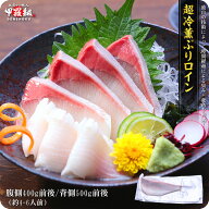 超冷薫ぶりロイン (腹側400g前後もしくは背側500g前後) ※腹・背はご指定できません　ブリロイン　鰤ロイ…