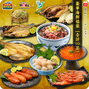 【あす楽&着日指定OK】＼福井県からニッポンを元気に!/中身が分かる豪華海鮮福袋【全10品】送料無料5,000円ポッキリ! おうちごはん 日本海さかな街 贈り物 北陸 福井県 海鮮セット 物産展 ふっこう福袋 復興福袋 同梱不可