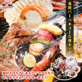 【お手軽&お買い得♪】送料無料4,999円！【海鮮のプロが選ぶ！海鮮バーベキュー5種セット】海鮮 バーベキュー BBQ 送料無料 エビ ホタテ イカ マグロ サザエ