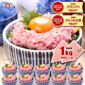 12/11/1:59まで【ライブ視聴＆エントリーでP9倍確定】半額クーポンで5,980円⇒送料無料2,990円！【12/8以降発送】天然マグロたたき 極上ねぎとろ 業務用たっぷり1kg（500g×2袋 約10人前 食べ放題♪ ネギトロ まぐろ たたき マグロ タタキ 冷凍食品 【12/7以降発送】