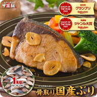 数量限定お試し送料無料2,990円！骨取り 無塩 国産ぶり 切身 1kg前後（約60g×約16枚）ブリ 鰤 切身1kg食…