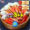 先着枚数限定200円OFFクーポンあり！店長大暴走★メガ盛り3kg送料無料9,799円～ボイルずわいがに足（約14肩）※大型サ…