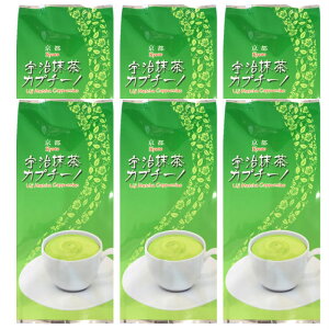 送料無料 抹茶カプチーノ (12g×5袋) ×6 ポスト投函便(日時指定代金引換便不可)まとめ買い 30袋 福袋 京都 宇治抹茶 スティックタイプ