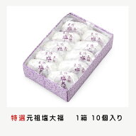 特選塩大福　化粧箱10個入り　クール便 贈り物 御年賀　お祝い　成人式　内祝　お返し　お歳暮　ギフト …