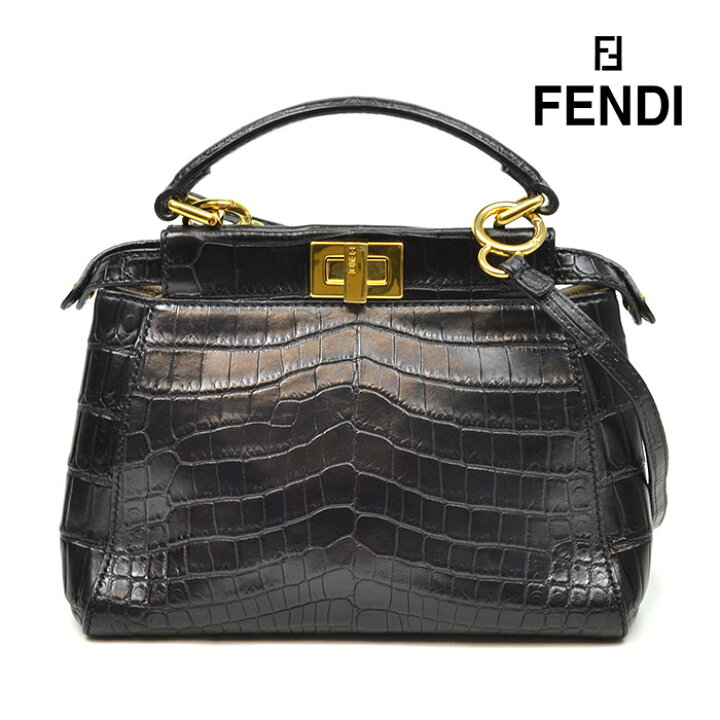 楽天市場】FENDI フェンディ ミニ ピーカブー 8BN244 2WAYハンドバッグ