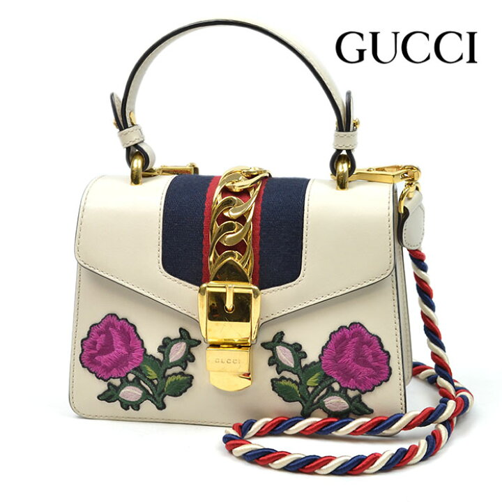 楽天市場】GUCCI グッチ シルヴィ Sylvie ミニ ハンドバッグ 