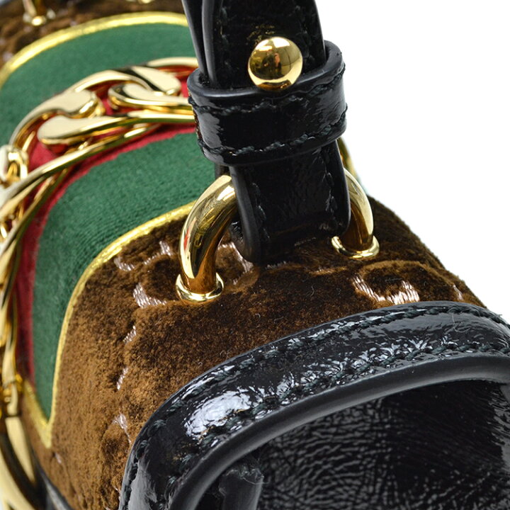 楽天市場】GUCCI グッチ シルヴィ Sylvie ミニバッグ ベルベット 