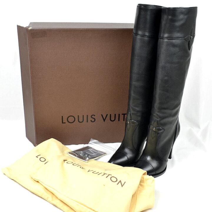 楽天市場】Louis Vuitton ルイヴィトン ロング ブーツ レザー ノワール 