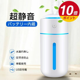 【 2025新設計・銀イオン抗菌加工】 加湿器 卓上 小型 Type-C充電式 卓上加湿器 除菌 大容量350ML 超音波式加湿器 水溶性アロマ 次亜塩素酸水対応 車載加湿器 持ち運び便利 軽量 コンパクト コードレス 2段階ミスト 水漏れ防止 長時間運転 自動停止機能