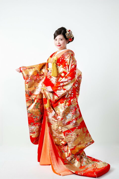 楽天市場】色打掛 レンタル 打掛 赤 金 ゴールド フルセット 和装 和婚  