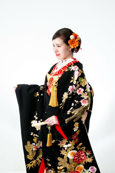 楽天市場】色打掛 レンタル 打掛 赤 黒 金 ゴールド フルセット 和装  