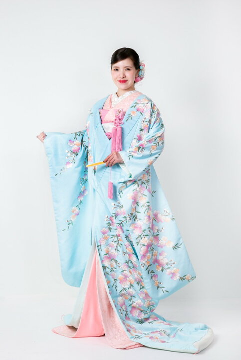 楽天市場】【レンタル】 色打掛 打掛 青 ブルー 水色 ピンク 花嫁衣装 