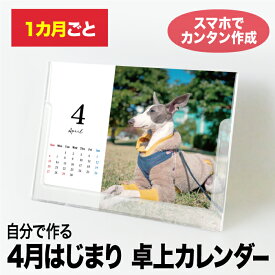 最大2000円クーポン◆卓上カレンダー2025年 写真カレンダー オリジナルカレンダー 自由編集 写真アップするだけ 1か月めくり（13枚綴） B6サイズ 7種類のテンプレートから選べる ペット 子ども かわいい プレゼントに 4月はじまり 2026年3月まで