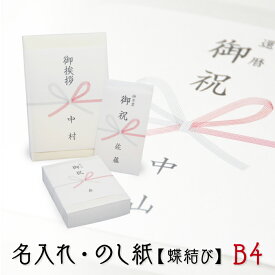 のし紙 蝶結び 熨斗紙 印刷 名前入り 名入れ 御祝い 御挨拶 20枚 B4サイズ 送料無料