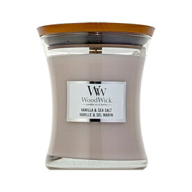 予告マラソン期間中エントリーP5倍＆1110円OFFクーポン★ウッドウィック Wood Wick ジャーS バニラ＆シーソルト アロマキャンドル 【当日出荷14時まで_休業日除く】