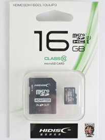 HIDISC　マイクロSDHCカード　16G　クラス10　HDMCSDH16GCL　10UIJP3