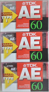 3�p�b�N�@TDK�@�J�Z�b�g�e�[�v�@AE�|60F�@60���e�[�v