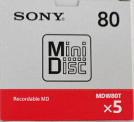 送料込　ソニー　ミニディスク　80分　5P　5MDW80T