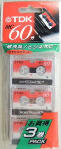 TDK�@�}�C�N���@�J�Z�b�g�e�[�v�@D�|MC60U3N�@3���p�b�N