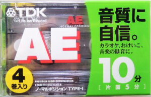 TDK�@�J�Z�b�g�e�[�v�@AE�|10x4G�@10���e�[�v4�{�p�b�N