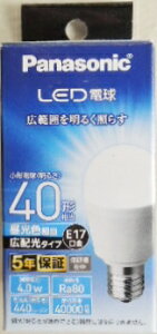 �p�i�\�j�b�N�@LED���^�d���@�L�z���^�C�v�@LDA4D�|GE17ESW�@40W�`�@�����F