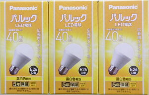 3�Z�b�g�@�p�i�\�j�b�N�@LED�d���@�L�z���x�[�V�b�N�@LDA4WW�|GK4�@40W�`�@�����F