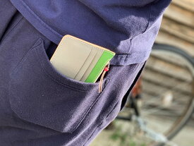 ▲F-SLIM カジュアル派のあの人のための緑×灰「フルスリム 財布」デニムポケットにいいね