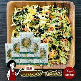 国産 乾燥野菜グリーンミックス ／ 国産 乾燥野菜 ほうれん草 キャベツ 人参 送料無料 チャック付 ミックス ボイル済み ドライベジ アウトドア キャンプ 保存食 時間短縮 スープ こわけや