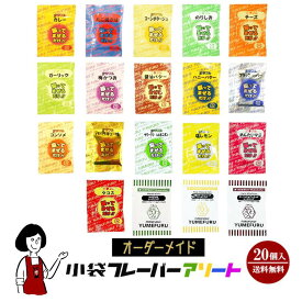 《オーダーメイド》小袋フレーバーアソート 19種類から4種類選択×各5袋(計20袋入) ／メール便 送料無料 小袋 夢フル ポップコーン ポテト アソート 使いきり 携帯用 アウトドア イベント テイクアウト シーズニング