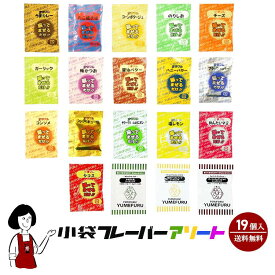 小袋フレーバーアソート 19種類×1袋（計19袋）ポップコーン豆＆袋付き／メール便 送料無料 小袋 夢フル ポップコーン ポテト アソート 使いきり 携帯用 アウトドア イベント テイクアウト シーズニング こわけや