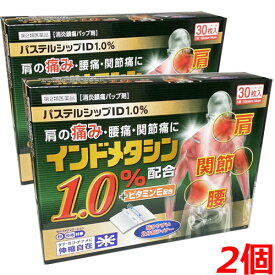 【2個セット】【第2類医薬品】【お買得インドメタシンシップ薬（湿布薬）】パステルシップID 30枚（10枚×3袋）×2個・14cm×10cm 「インドメタシン」を1％配合（パステルハップ）