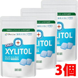 【3個】【メール便発送】 XYLITOL キシリトールガム 歯科専用 クリアミント (ラミチャック 35g)×3個