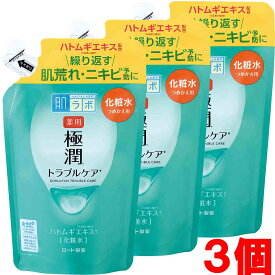 【3個】【ゆうメール発送・送料無料】ロート製薬 肌ラボ 薬用 極潤 スキンコンディショナー つめかえ用 170mL×3個